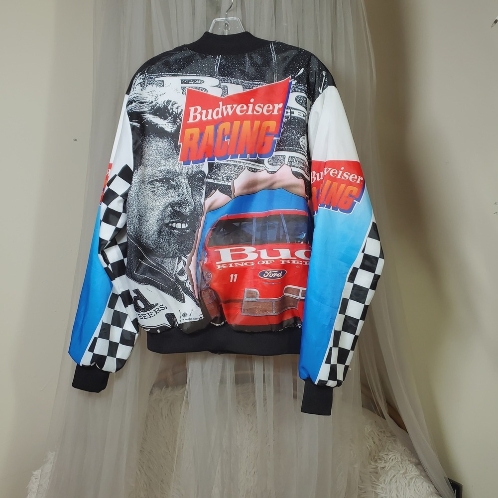 Vintage Chalk Line Budweiser Racing Bill Elliott Jacket 1993 NASCAR Mens L/XL